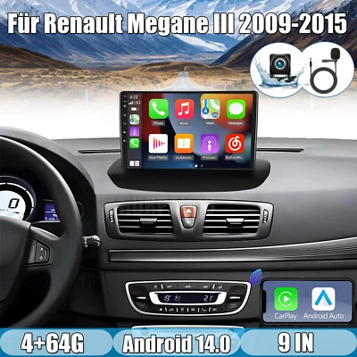 4+64GB Android 13 Autoradio Für Renault Megane 3 2009-2014 AHD DSP GPS Carplay - Bild 1 von 4