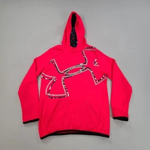Under Armour Sweater Girls Large Pink Pullover ColdGear Athletic Youth Kids - Picture 1 of 9
