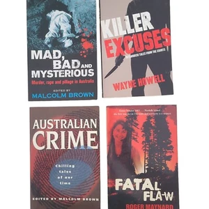 Australian True Crime 4X Large Paperback Killer Excuses Mad, Bad And Mysterious - Picture 1 of 13