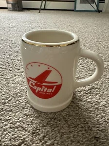 CAPITAL AIRLINES BEER STEIN MUG Vintage USA Planes - Picture 1 of 5