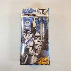 NOS The Official Star Wars Fan Club The Clone Wars Window Panel 1 Pair 42" x 63" - Picture 1 of 3