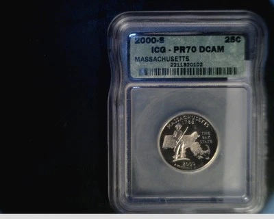 2000-S Massachusetts State Quarter, ICG PR70 DCAM  (US-717) - Image 1 of 2