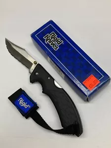 RG54 Rigid Folding Knife-Full Serrated Bld w/Pock Clip/Hoop&Loop Ring-Kit Rae - Picture 1 of 15
