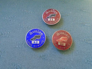 VINTAGE AVALON SHOE FACTORY ROTHWELL - 20 30 50 YEARS SILVER LONG SERVICE BADGES - Picture 1 of 4