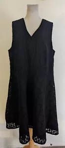 Neu Charter Club Gr. 3X Kleid schwarz Ösen ärmellos Tank gefüttert 3036 - Bild 1 von 5