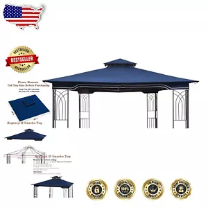 Upgrade Your Patio with Our 10 x 12 Navy Blue Gazebo Replacement Canopy - Picture 1 of 9