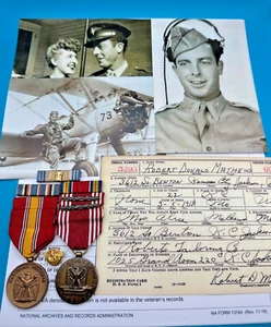 US Named Army Good Conduct Medal to Mathews (AF Reserve 30+ Years Lt. Col.) - Picture 1 of 14