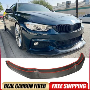 For BMW 4 Series F32 F33 F36 M Sport 14-20 Real Carbon Front Bumper Lip Spoiler - Picture 1 of 15