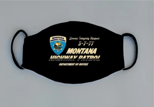 Máscara facial reutilizable de la Patrulla de Carreteras de Montana LEO Trooper Adjunto Sheriff MT Policía - Imagen 1 de 1