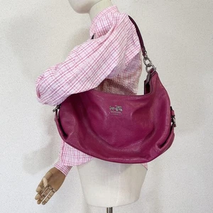 Vintage Coach Shoulder Hand bag Soho 14304 Pink Leather Y2K Mini Hobo Purse - Picture 1 of 24
