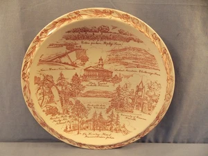 Vernon Kilns State Plate ~ Tennessee ~ "The Volunteer State" 10 1/2" Red - Picture 1 of 5