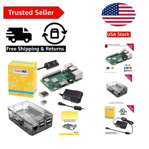 Enhance Your Projects: Raspberry Pi 3 B+ with Clear Case & Noise Filter Power - Picture 1 of 7