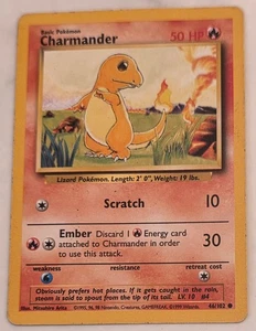 CHARMANDER 1999 Pokémon Common Card Base Set 46/102 NM-Mint - Picture 1 of 2