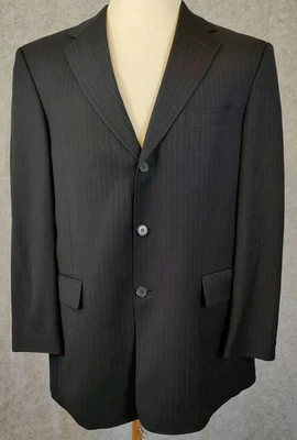 Hart Schaffner Marx Nordstrom Blazer Men 42R Wool Navy Pinstripe 3 Button Blazer - Image 1 of 4