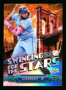 2025 TOPPS CHROME VLADIMIR GUERRERO JR SWINGING FOR THE STARS REFRACTOR RARE SP! - Picture 1 of 2