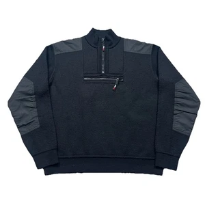 Vintage Polo Sport Sportsman Ralph Lauren RLX 1/4-Reißverschluss Pullover Wolle schwarz Large - Bild 1 von 9