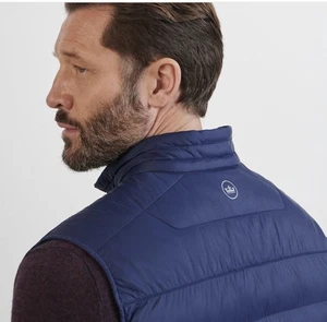 PETER MILLAR Men’s All Course Apex Quilted Vest Jacket Full Zipper Navy Blue 2XL - Picture 1 of 16