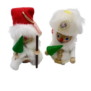 Steinbach Kris kringle Santa Claus wooden mini ornaments 3.25" Germany christmas - Picture 1 of 7