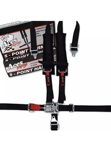 Aces Racing 5 Point Harness With 2 Inch Padding (Black) Black - Picture 1 of 11