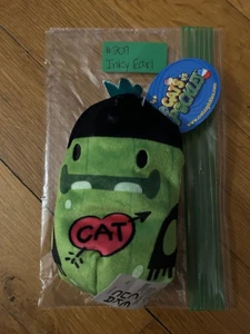 #209 Cats vs Pickles 4" Inky Earl Biker Sottaceto Peluche Bean Bag Tatuaggio Nuovo con etichette - Foto 1 di 2