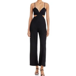 Bardot Black Cut Out Slit Pantsuit Sz XS NWT - Picture 1 of 13