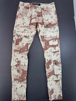 ESNTL LAB Military Skinny Denim Pants Size 32x32 Long Desert Camo Chocolate Chip - Image 1 of 4
