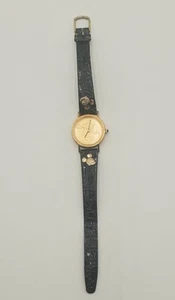 Disney Lorus Quartz (Y481-1220) Mickey Mouse Gold Tone Watch With Original Strap - Picture 1 of 11