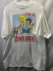 Camiseta vintage 1996 I’m A Zoner Donor 102,1 FM y damas XL puntada única - Imagen 1 de 10