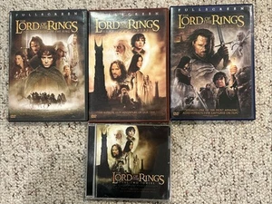 Lord of the Rings Trilogy DVD Movies - 6 Discs Set Full Screen Very Good w/ CD - Picture 1 of 21