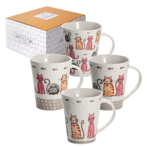 Cat Mugs, Animal Themed Coffee Mug Set of 4, Ceramic Tea Cups for Hot Drinks,... - Picture 1 of 8