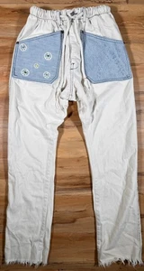 Dr. Collectors Hollywood Teddy Forever White Peace Sign Patch Pocket Jeans XS - Picture 1 of 18