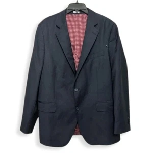 Blazer Peter Millar due bottoni tacca risvolto lana gessato foderato nero M 42R nuovo senza etichette - Foto 1 di 9