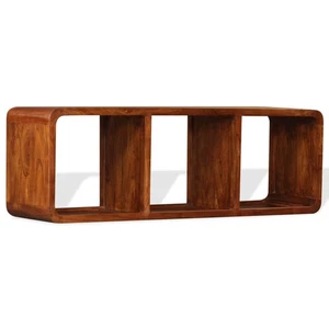 Massives Akazienholz-TV-Lowboard | Hifi-Rack | TV-Bank | Media-Regal | montiert - Bild 1 von 11