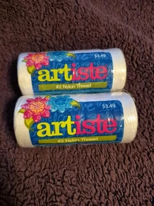 Artiste #5 Nylon Thread - 300 Yards Spool - White lot of 2 spools - Picture 1 of 1