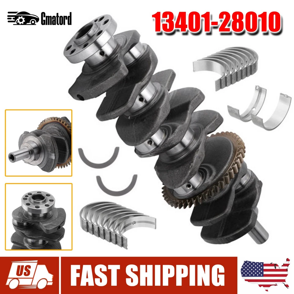 2AZFE 2AZ 2.4L Engine Crankshaft & Main Rod Bearings for Toyota Rav4 Scion tC xB Foto 1 de 4
