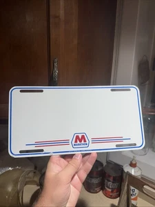 Vintage Marathon Gasoline Booster License Plate Groff Signs Tampa Florida - Picture 1 of 4