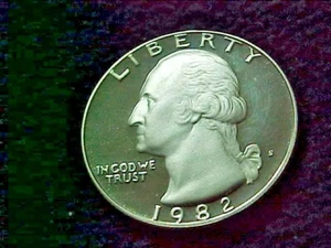 1982 S PROOF WASHINGTON QUARTERS FROM PROOF SET  - Picture 1 of 2