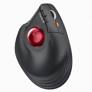 ProtoArc Vertical Wireless Trackball Mouse EM05 Bluetooth Ergonomic Rollerball - Picture 1 of 7