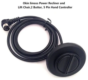 Okin Limoss 2 Button Hand Controller Remote For Power Recliner Lift Chair 90° - Picture 1 of 3