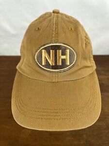 New Hampshire White Mountains Tan Cotton Adjustable Baseball Cap Hat