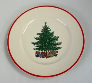 Taylor Smith & Taylor Holly Spruce Dinner Plate 10 1/2" Christmas Tree Presents - Picture 1 of 4