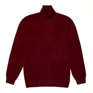 NEW Mens Inserch Turtleneck Sweater Fall Winter Soft Knit Regular Fit Burgundy - Bild 1 von 1