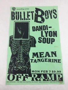 Bullet Boys - Dandi-Lyon Soup - Mean T. - Feb 7 Off Ramp Seattle Concert Poster - Picture 1 of 2