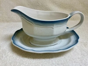 Vintage Mikasa Country Club CA 503 500 Geschirrset Sauciere und Unterteller blau - Bild 1 von 10