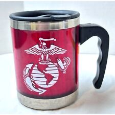 EAGLE GLOBE AND ANCHOR MARINE CORPS EMBEL CUP RED WITH HANDLE