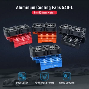 Ventilador de enfriamiento rápido doble de aluminio para motor de coche de radiocontrol ø36MM STOCK EE. UU. - Imagen 1 de 12