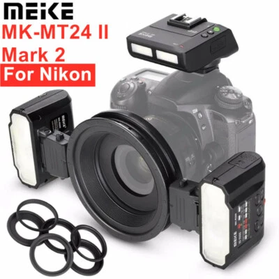 Meike MK-MT24 II Macro Twin Flash Light Speedlite For Nikon D3100 D3200 D5300  - Image 1 of 4