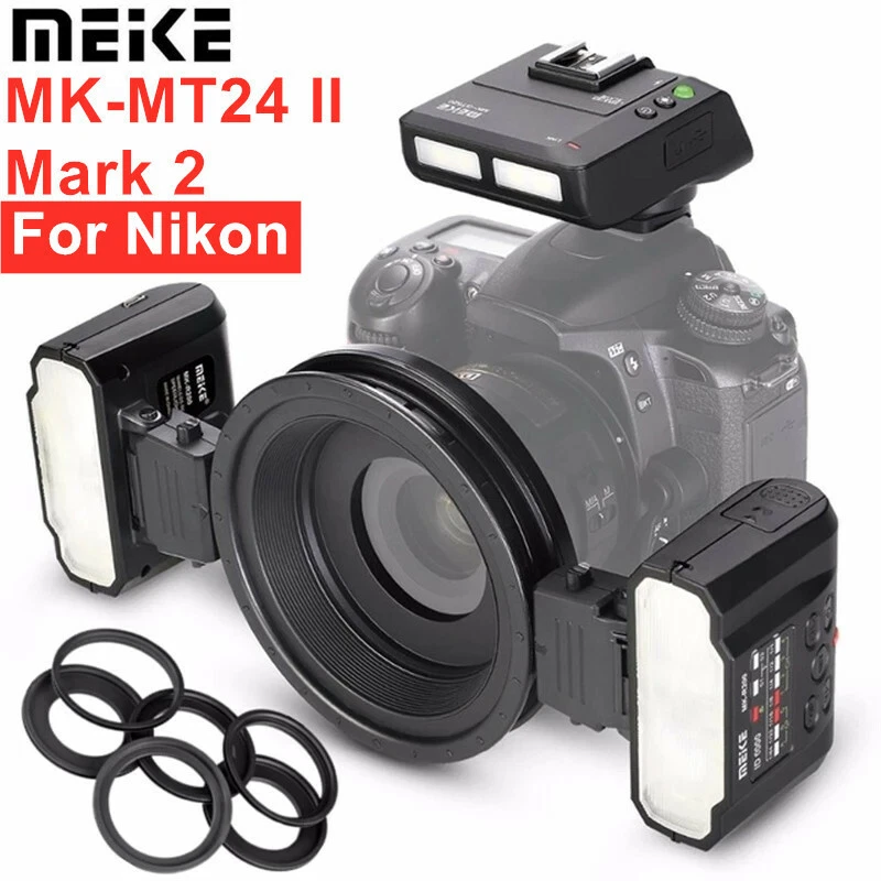Meike MK-MT24 II Macro Twin Flash Light Speedlite For Nikon D3100 D3200 D5300  - Image 1 of 4