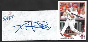Xavier Paul (debut 2009) LAD PIT CIN AZ AUTÓGRAFO FIRMADO AUTOMÁTICO 3x5 índice de autenticidad - Imagen 1 de 1