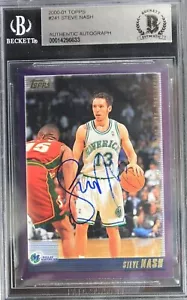 Steve Nash Phoenix Suns Mavericks Signed 2000 Topps # 241 Autographed Card BAS - Picture 1 of 4